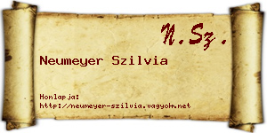 Neumeyer Szilvia névjegykártya