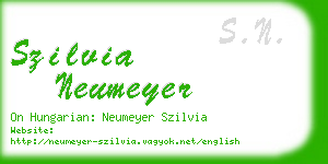 szilvia neumeyer business card